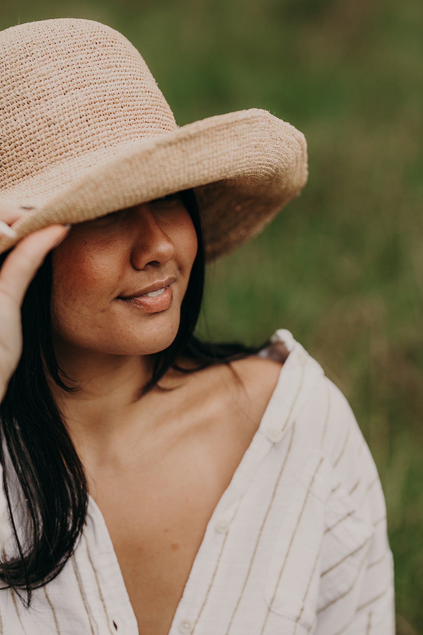 Molly | Wide Brim Raffia Bucket