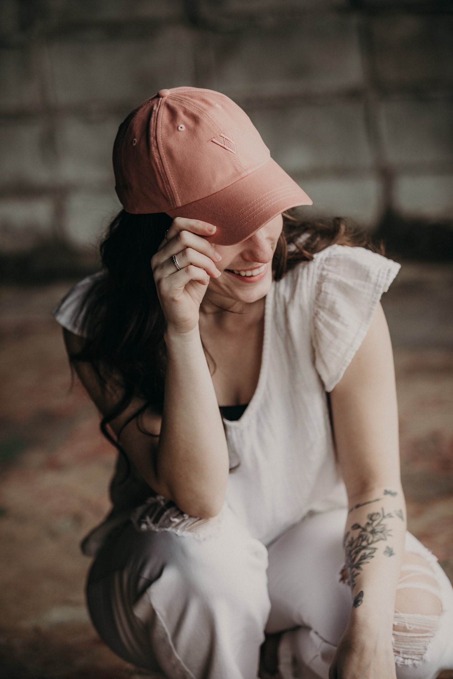 Charlie | Chino Dad Cap | Dusty Rose