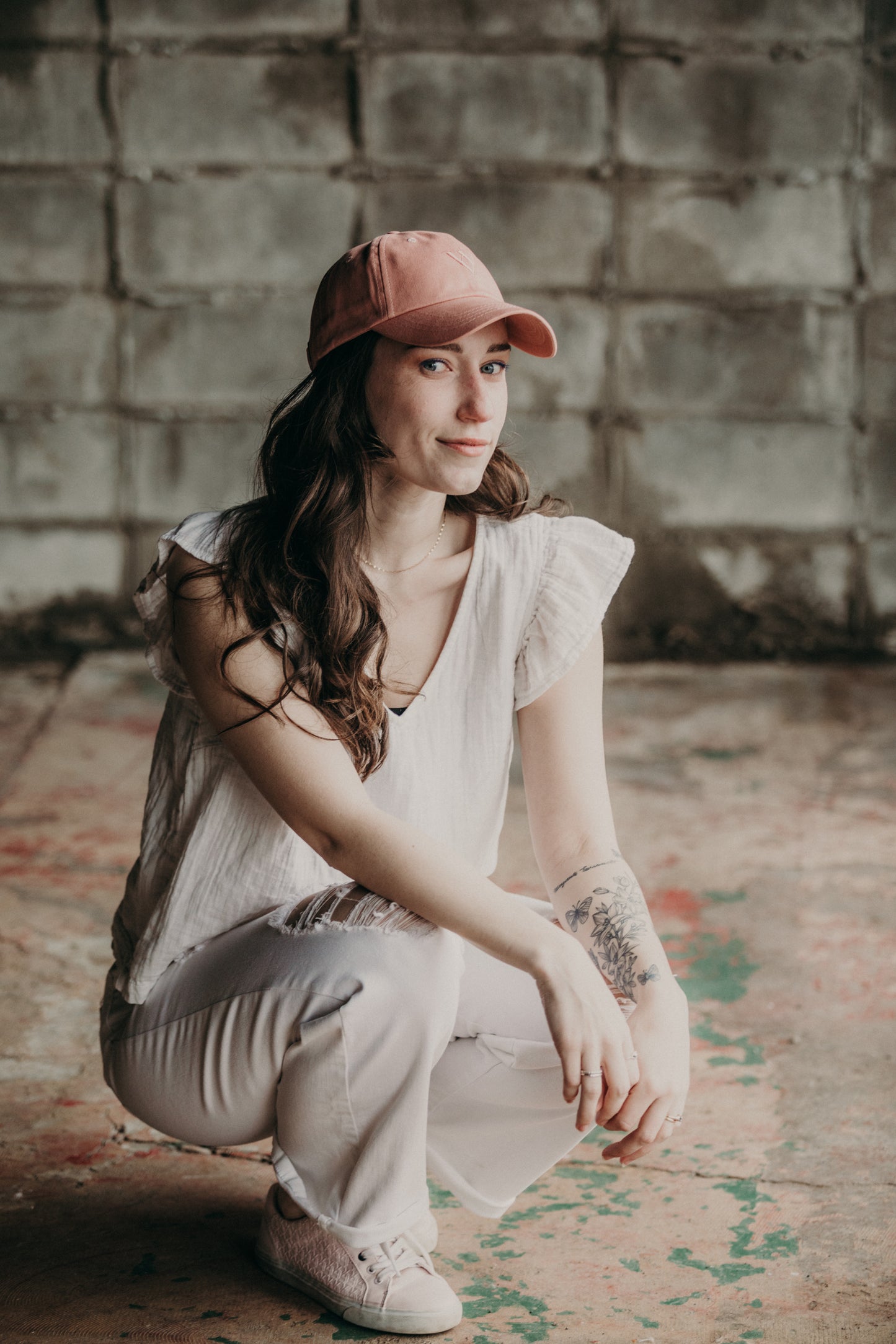 Charlie | Chino Dad Cap | Dusty Rose
