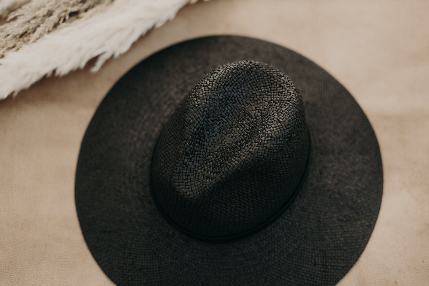 Blake | Paper Straw Fedora | Noir