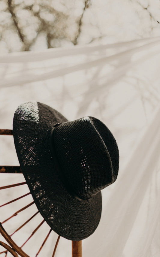 Blake | Paper Straw Fedora | Noir