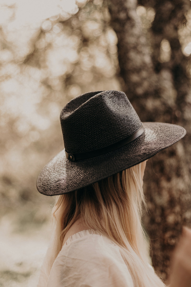 Blake | Paper Straw Fedora | Noir