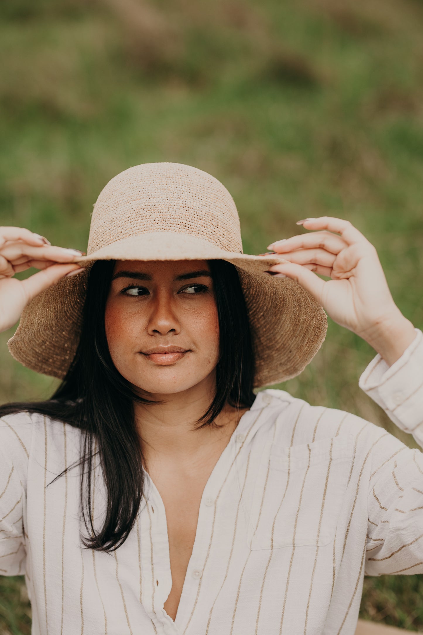 Molly | Wide Brim Raffia Bucket