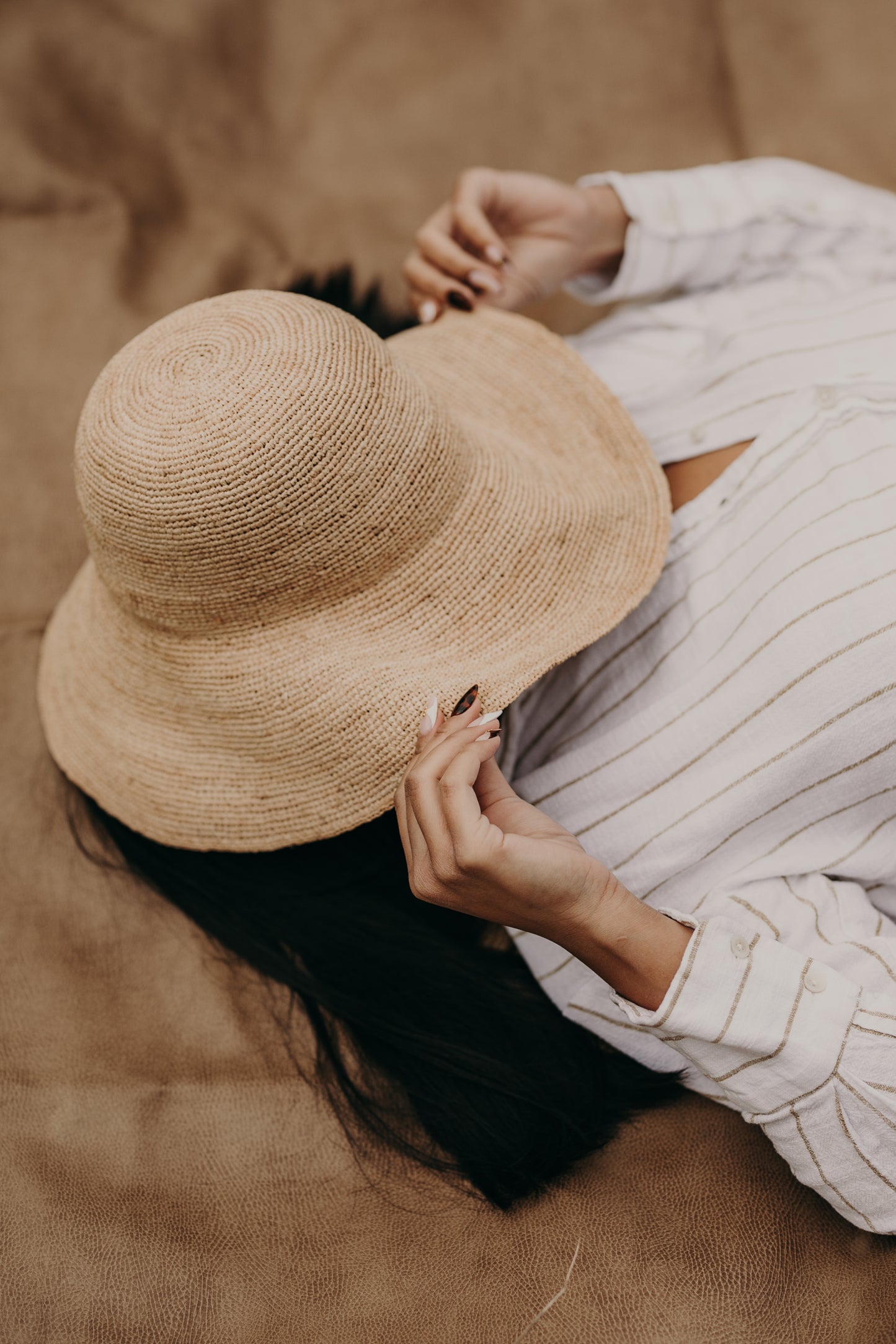 Molly | Wide Brim Raffia Bucket