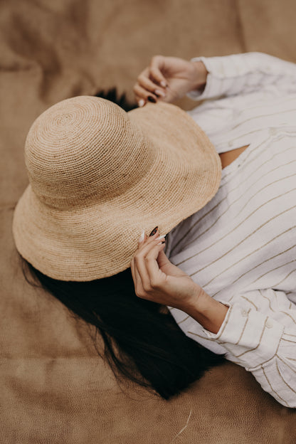 Molly | Wide Brim Raffia Bucket