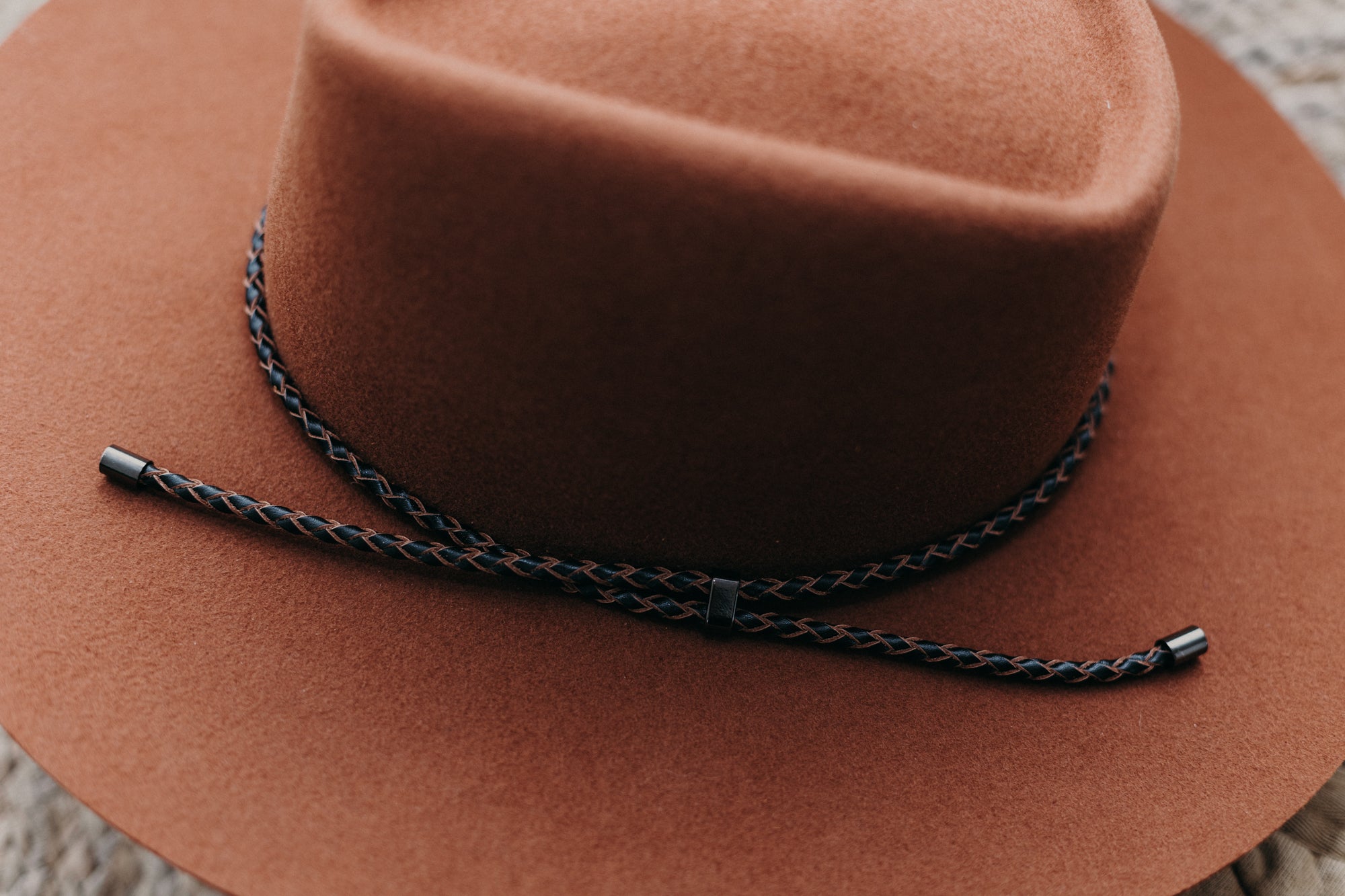 Genuine Leather Braided Hat Band