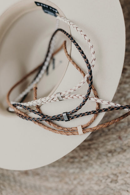 Genuine Leather Braided Hat Band