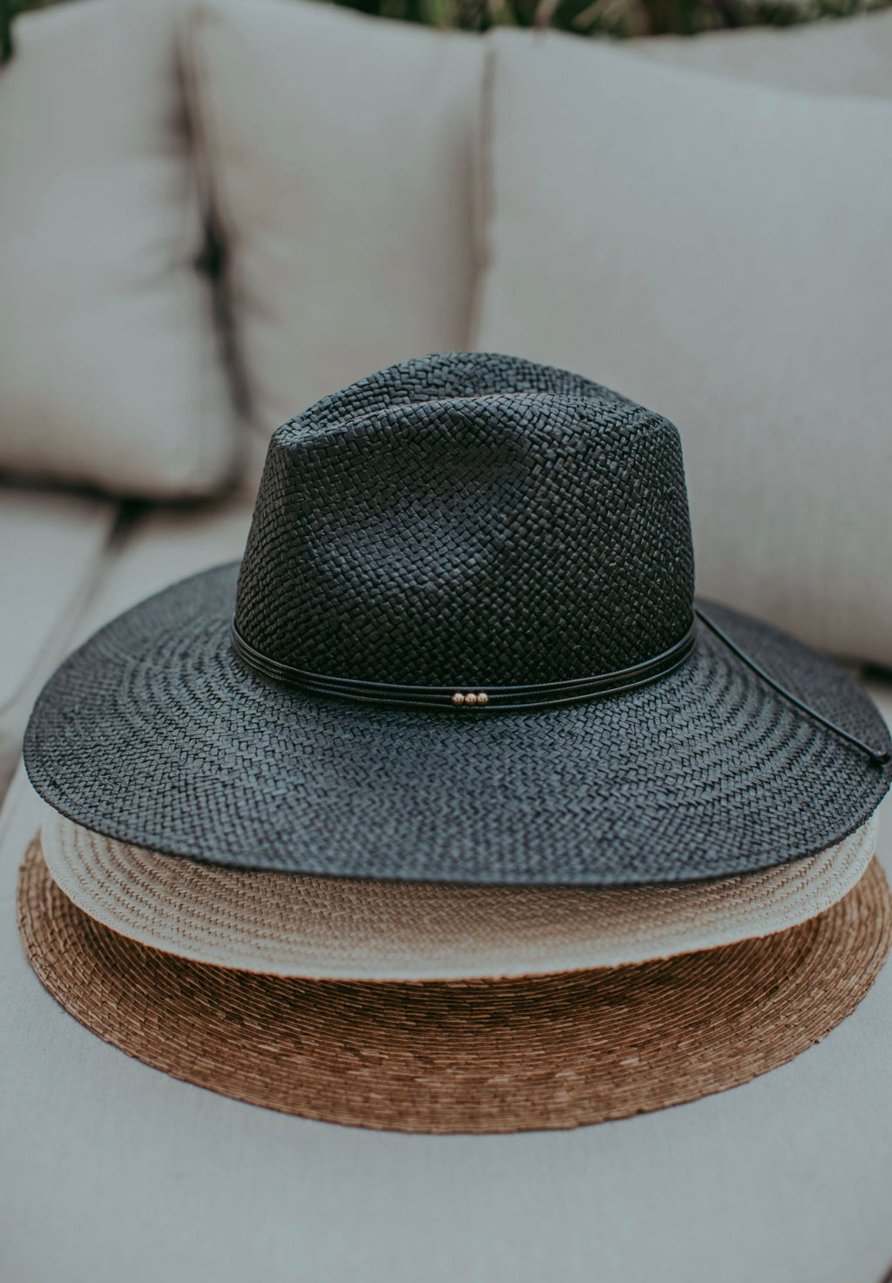 Luna | Paper Straw Fedora | Noir