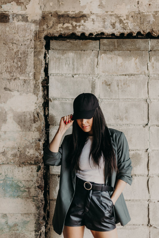 Charlie | Chino Dad Cap | Noir