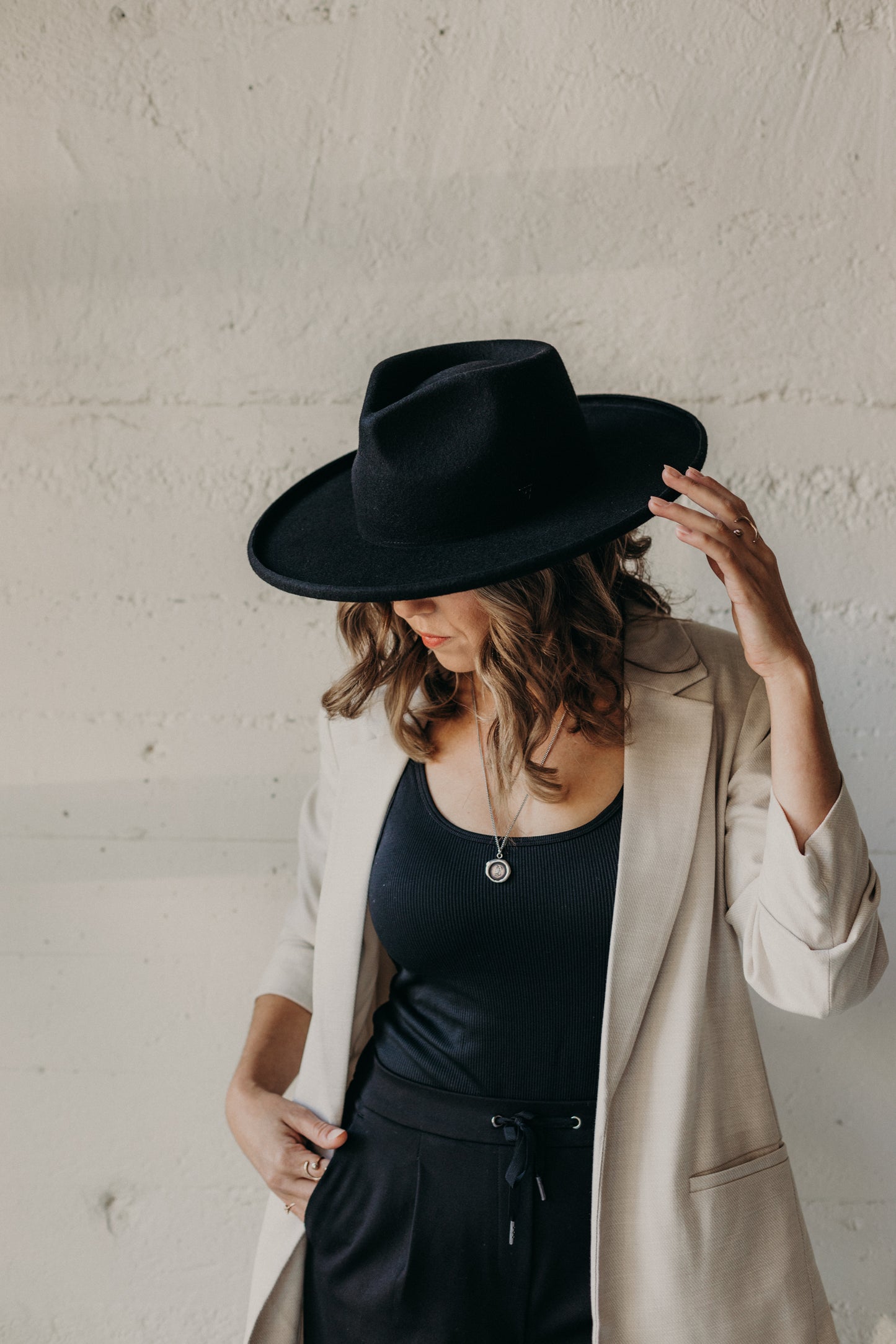 Stella | Pencil Brim Rancher | Noir