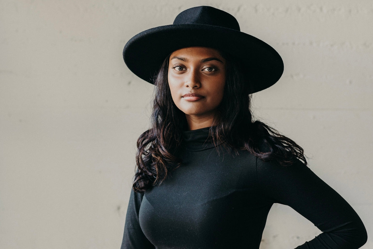 Stella | Pencil Brim Rancher | Noir